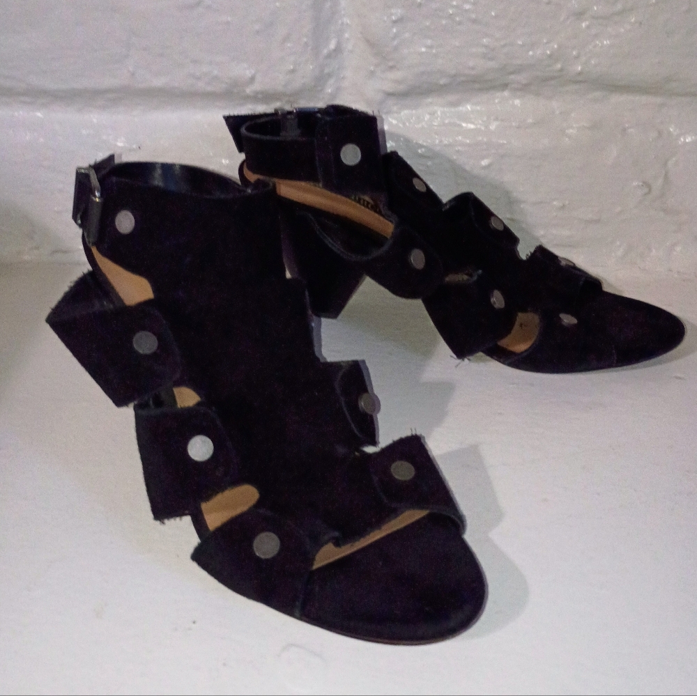 Audrey Brooke Katy Suede Studded Heels - Picture 2 of 9